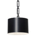 Crystorama 8683-MK-WH Alston One Light Chandelier Matte Black / White Main Image.jpg
