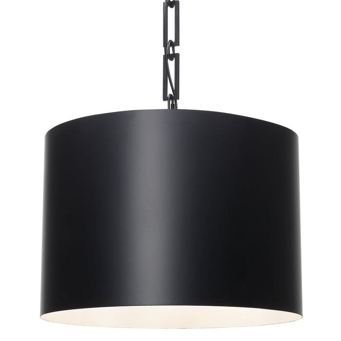Crystorama 8686-MK-WH Alston Six Light Chandelier Matte Black / White Main Image.jpg