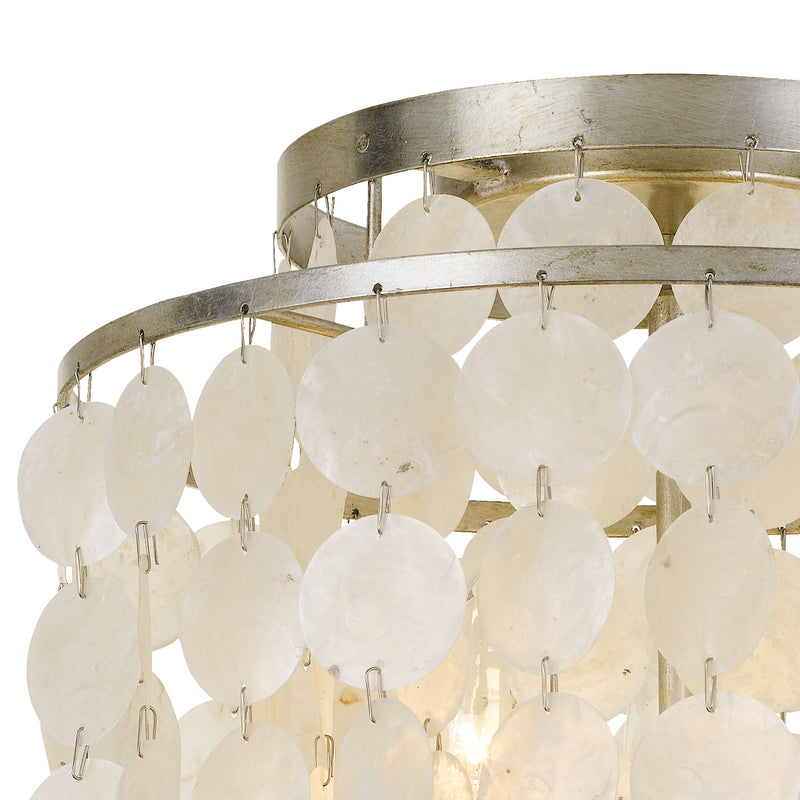 Crystorama BRI-3003-SA Brielle Three Light Flush Mount Antique Silver Alternate Image 2.jpg