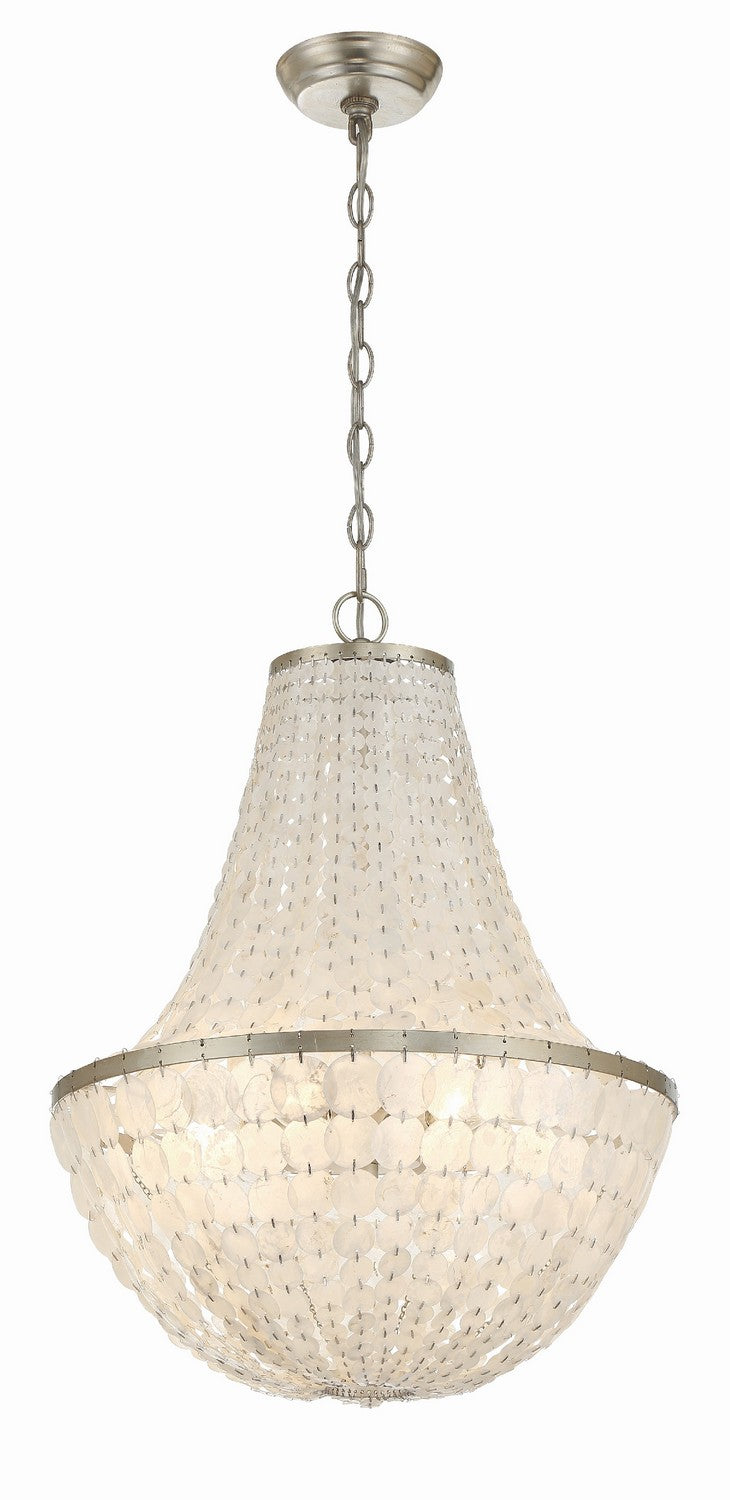 Crystorama BRI-3006-SA Brielle Six Light Chandelier Antique Silver Main Image.jpg