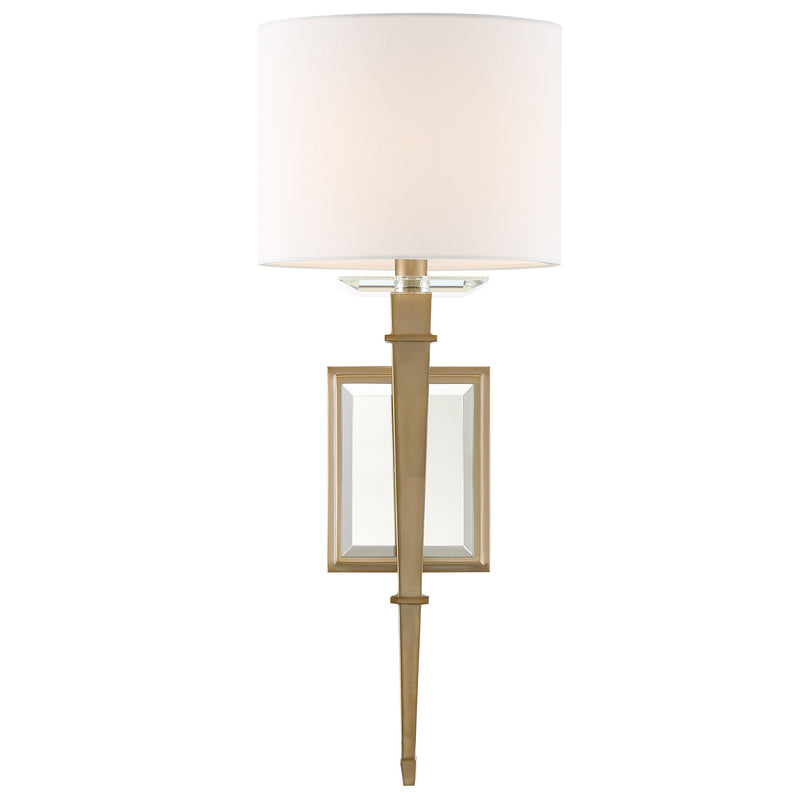 Crystorama CLI-231-AG Clifton One Light Wall Sconce Aged Brass Main Image.jpg
