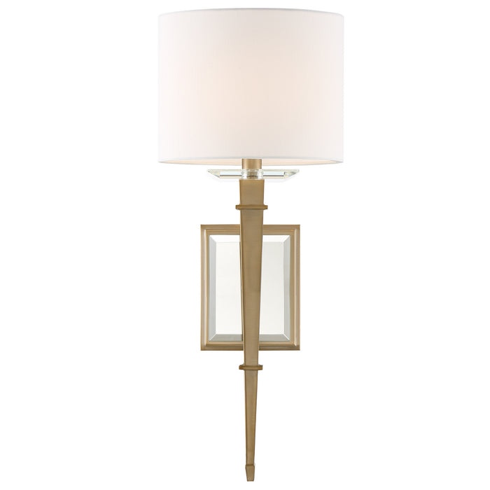 Crystorama CLI-231-AG Clifton One Light Wall Sconce Aged Brass Main Image.jpg