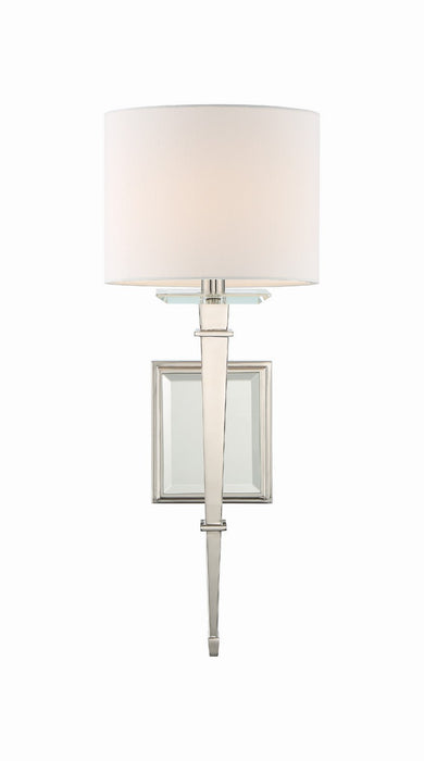 Crystorama CLI-231-PN Clifton One Light Wall Sconce Polished Nickel Main Image.jpg