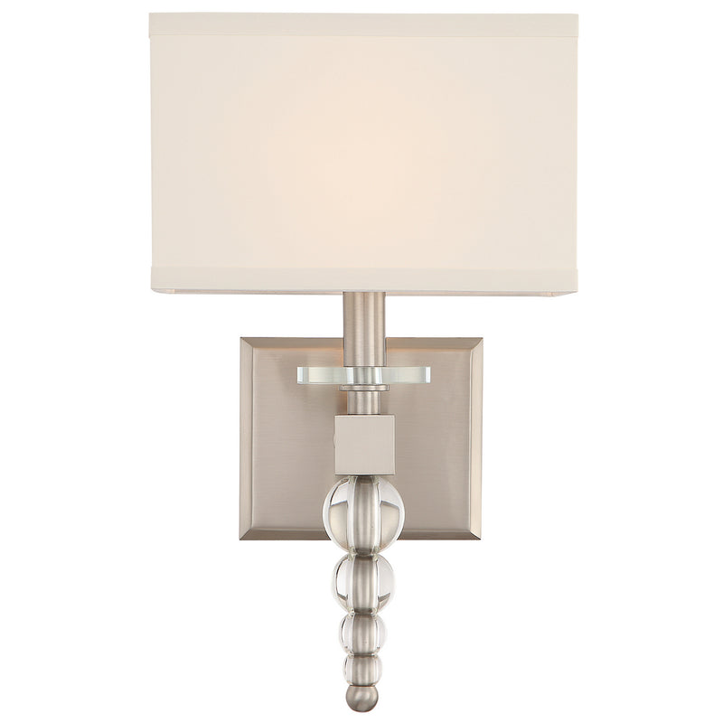 Crystorama CLO-8892-BN Clover One Light Wall Sconce Brushed Nickel Main Image.jpg