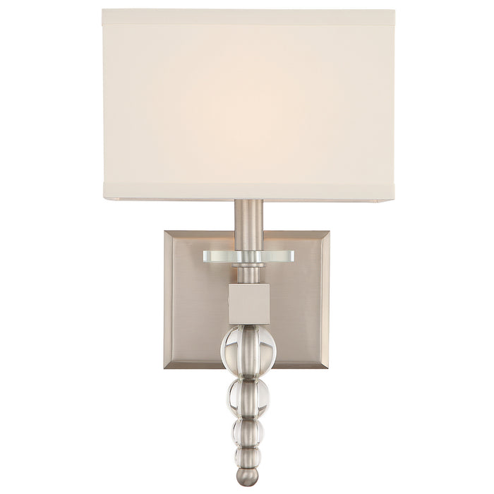 Crystorama CLO-8892-BN Clover One Light Wall Sconce Brushed Nickel Main Image.jpg