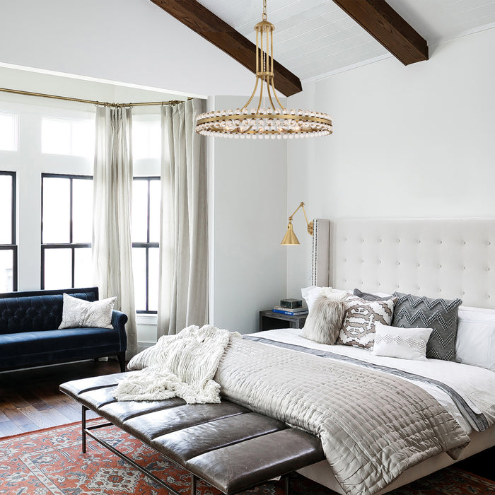 Crystorama CLO-8898-AG Clover Eight Light Chandelier Aged Brass Alternate Image 2.jpg