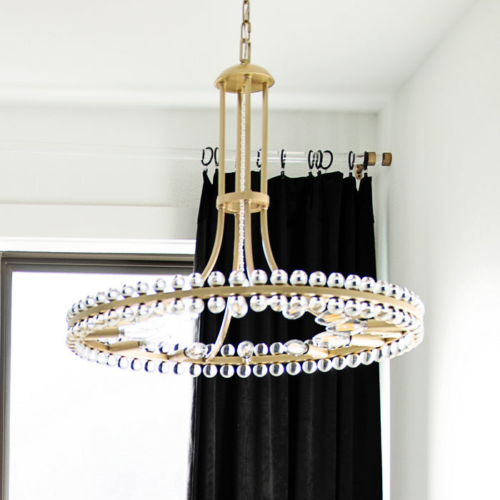 Crystorama CLO-8898-AG Clover Eight Light Chandelier Aged Brass Alternate Image 4.jpg