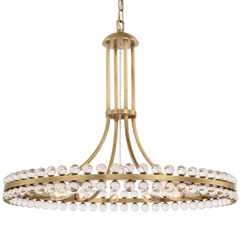 Crystorama CLO-8899-AG Clover 12 Light Chandelier Aged Brass Main Image.jpg