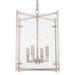 Crystorama DAN-8796-BN Danbury Four Light Chandelier Brushed Nickel Main Image.jpg