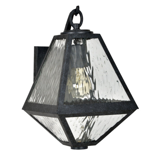 Crystorama GLA-9701-WT-BC Glacier One Light Outdoor Wall Sconce Black Charcoal Main Image.jpg