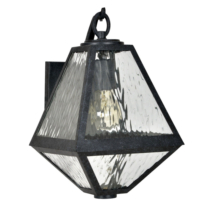 Crystorama GLA-9701-WT-BC Glacier One Light Outdoor Wall Sconce Black Charcoal Main Image.jpg