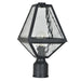 Crystorama GLA-9707-WT-BC Glacier One Light Outdoor Post Mount Black Charcoal Alternate Image.jpg