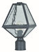 Crystorama GLA-9707-WT-BC Glacier One Light Outdoor Post Mount Black Charcoal Main Image.jpg
