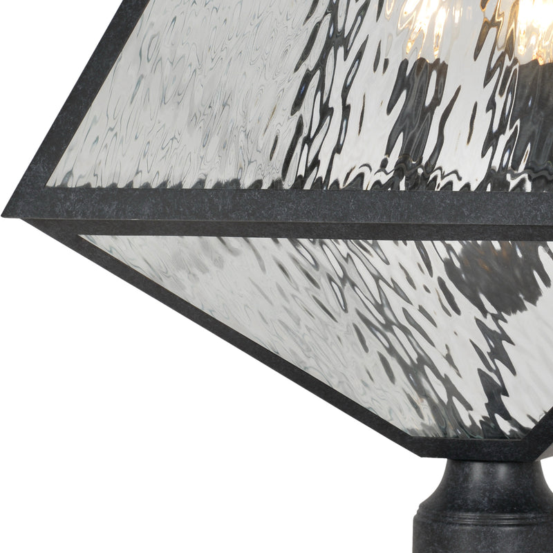 Crystorama GLA-9709-WT-BC Glacier Three Light Outdoor Post Mount Black Charcoal Alternate Image 2.jpg