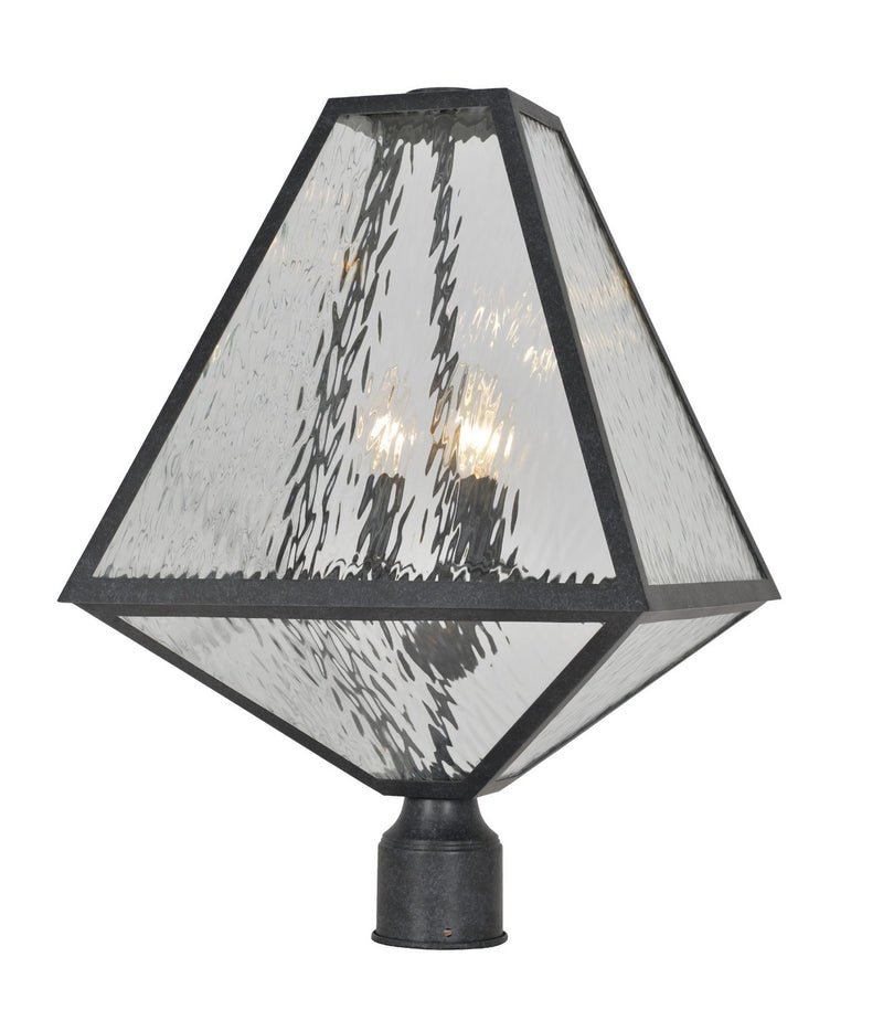 Crystorama GLA-9709-WT-BC Glacier Three Light Outdoor Post Mount Black Charcoal Main Image.jpg