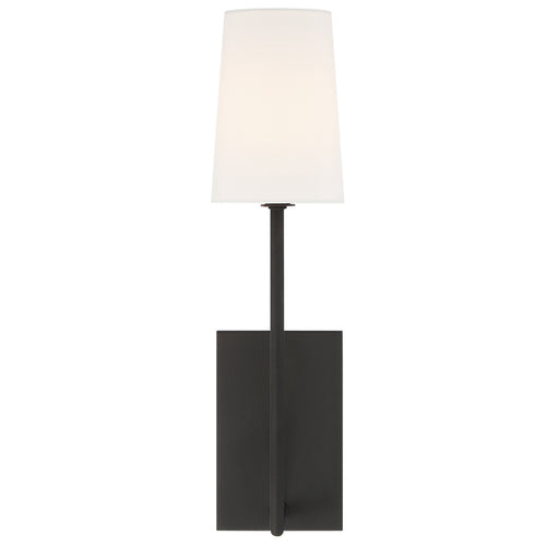 Crystorama LEN-251-BF Lena One Light Wall Sconce Black Forged Main Image.jpg