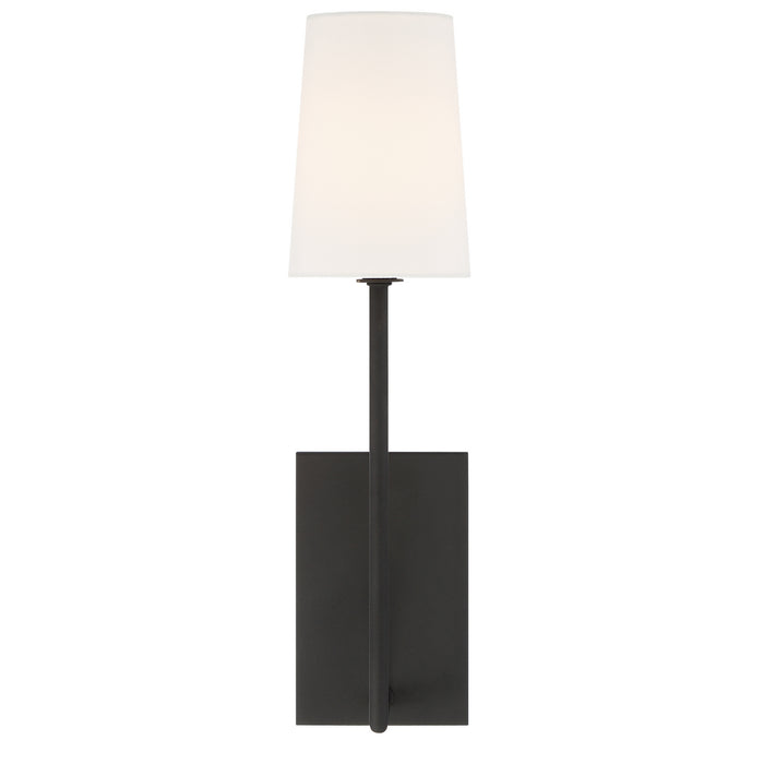 Crystorama LEN-251-BF Lena One Light Wall Sconce Black Forged Main Image.jpg