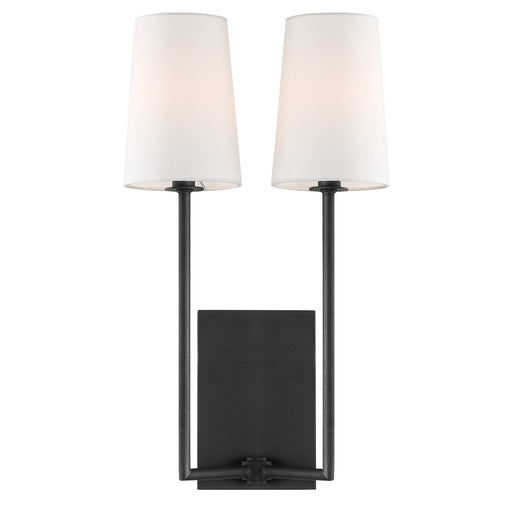 Crystorama LEN-252-BF Lena Two Light Wall Sconce Black Forged Main Image.jpg
