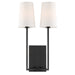 Crystorama LEN-252-BF Lena Two Light Wall Sconce Black Forged Main Image.jpg