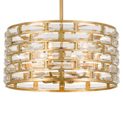 Crystorama MER-4866-GA Meridian Six Light Chandelier Antique Gold Main Image.jpg