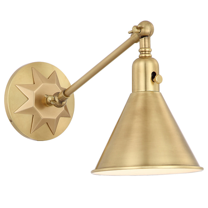 Crystorama MOR-8800-AG Morgan One Light Wall Sconce Aged Brass Main Image.jpg