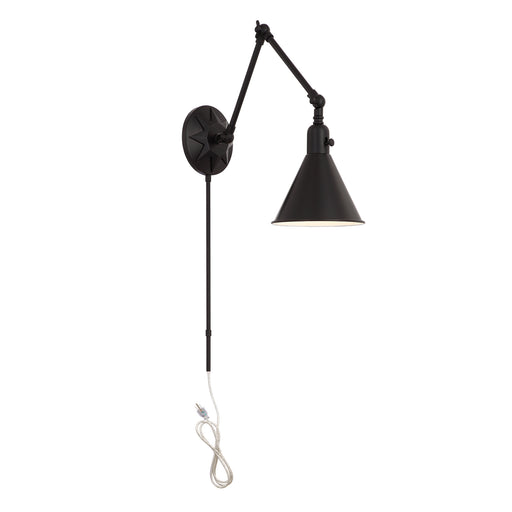 Crystorama MOR-8801-MK Morgan One Light Wall Sconce Matte Black Alternate Image.jpg