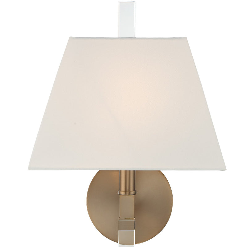 Crystorama REN-261-AG Renee One Light Wall Sconce Aged Brass Alternate Image 2.jpg
