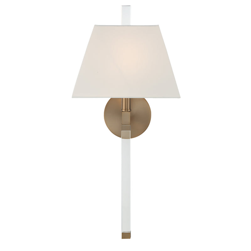 Crystorama REN-261-AG Renee One Light Wall Sconce Aged Brass Main Image.jpg