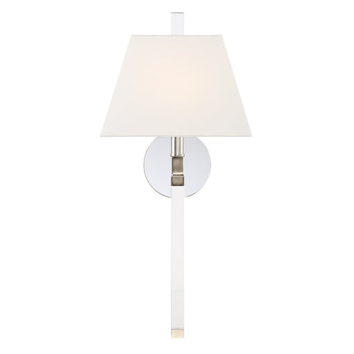 Crystorama REN-261-PN Renee One Light Wall Sconce Polished Nickel Main Image.jpg