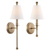Crystorama RIV-382-AG Riverdale One Light Wall Sconce Aged Brass Main Image.jpg