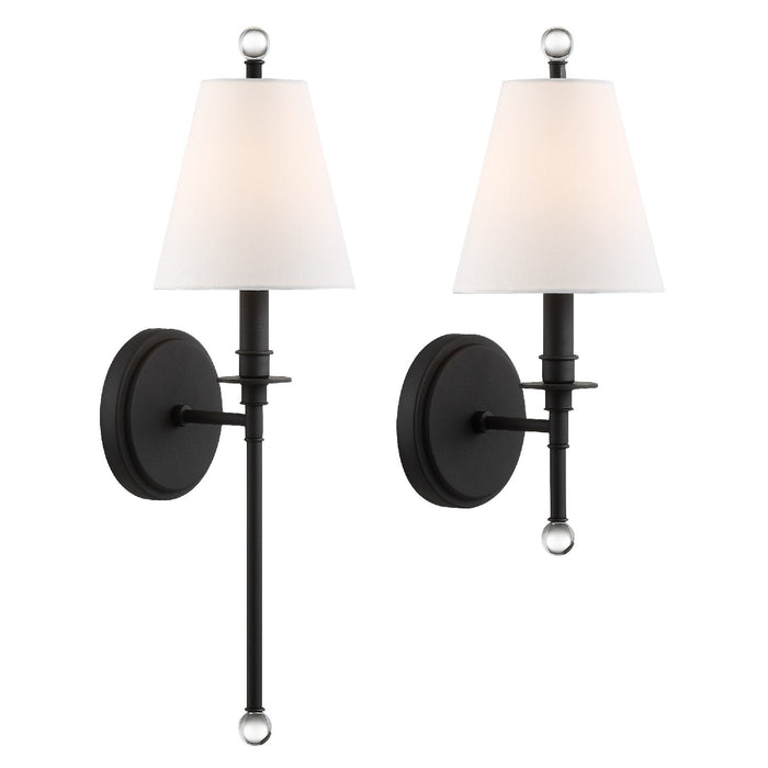 Crystorama RIV-382-BF Riverdale One Light Wall Sconce Black Forged Alternate Image.jpg