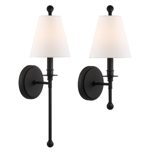 Crystorama RIV-382-BF Riverdale One Light Wall Sconce Black Forged Main Image.jpg