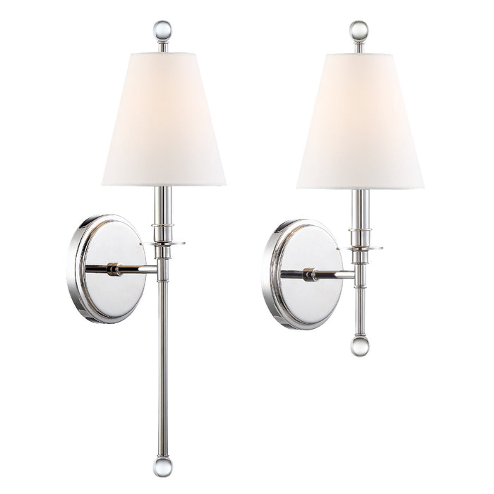 Crystorama RIV-382-PN Riverdale One Light Wall Sconce Polished Nickel Alternate Image.jpg