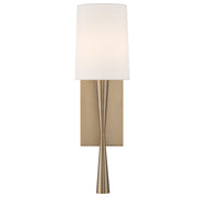 Crystorama TRE-221-AG Trenton One Light Wall Sconce Aged Brass Main Image.jpg