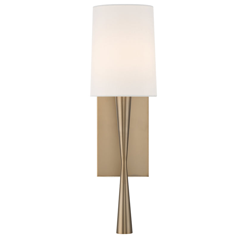 Crystorama TRE-221-AG Trenton One Light Wall Sconce Aged Brass Main Image.jpg