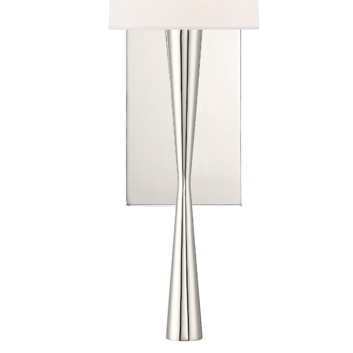 Crystorama TRE-221-PN Trenton One Light Wall Sconce Polished Nickel Alternate Image.jpg