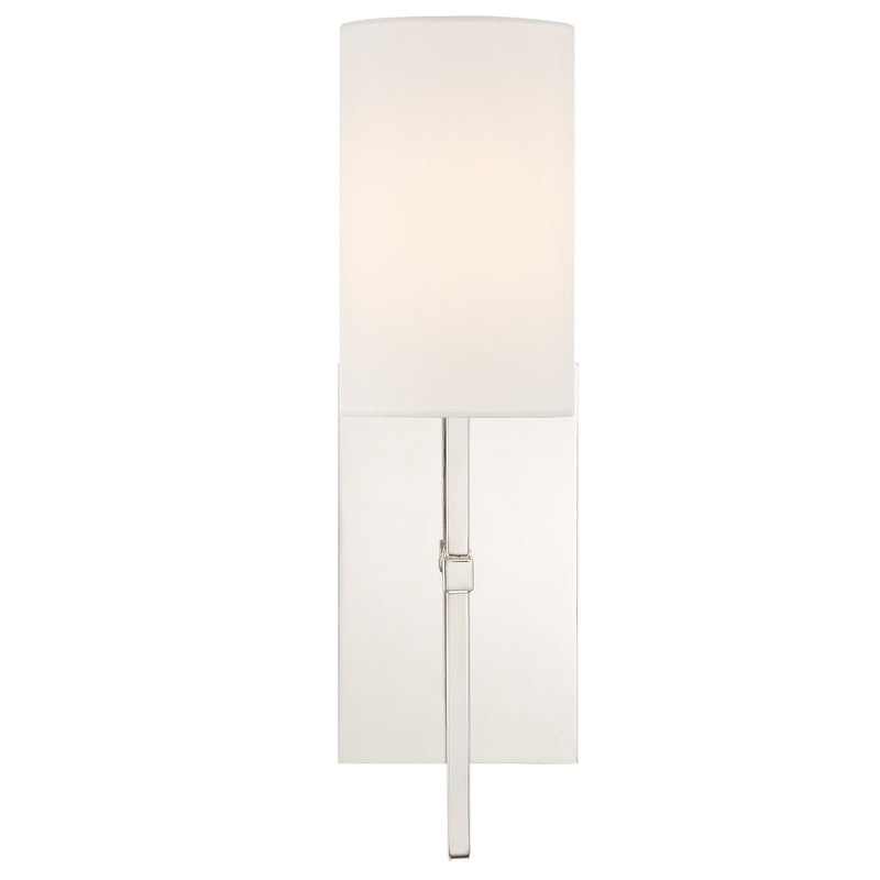 Crystorama VER-241-PN Veronica One Light Wall Sconce Polished Nickel Main Image.jpg
