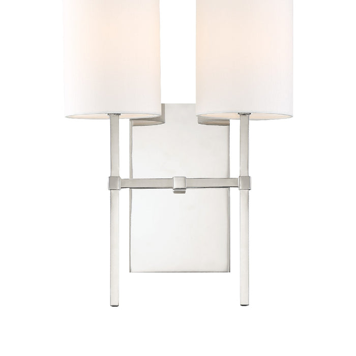 Crystorama VER-242-PN Veronica Two Light Wall Sconce Polished Nickel Alternate Image 2.jpg