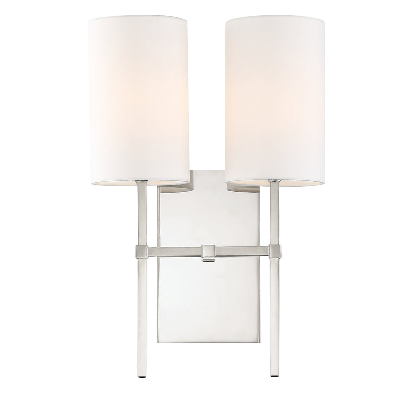 Crystorama VER-242-PN Veronica Two Light Wall Sconce Polished Nickel Main Image.jpg