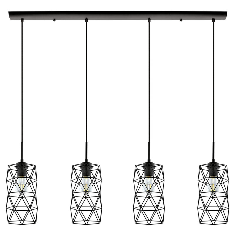 Eglo USA 202359A Estevau 2 Four Light Pendant Matte Black Main Image.jpg