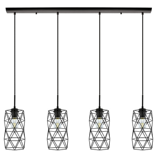 Eglo USA 202359A Estevau 2 Four Light Pendant Matte Black Main Image.jpg