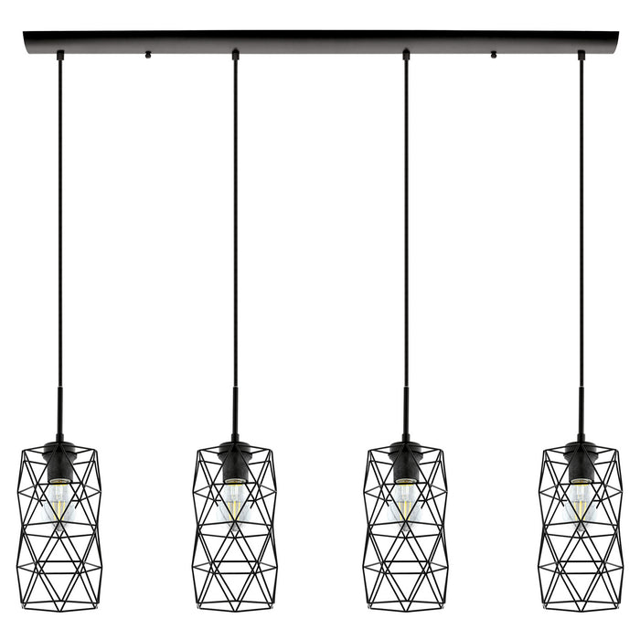 Eglo USA 202359A Estevau 2 Four Light Pendant Matte Black Main Image.jpg