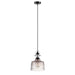 Eglo USA 202424A Gilwell One Light Pendant Matte Black and Chrome Main Image.jpg