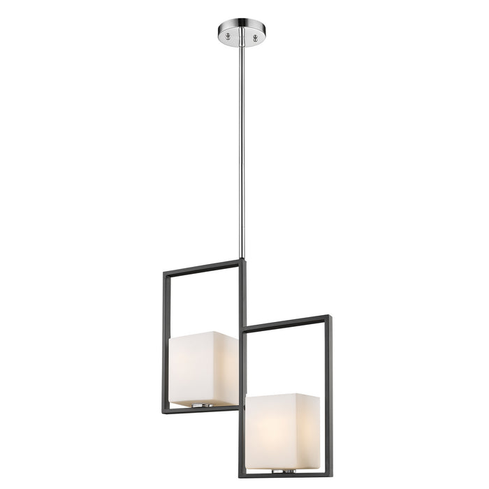 Eglo USA 202817A Regis Falls Two Light Pendant Black & Chrome Main Image.jpg