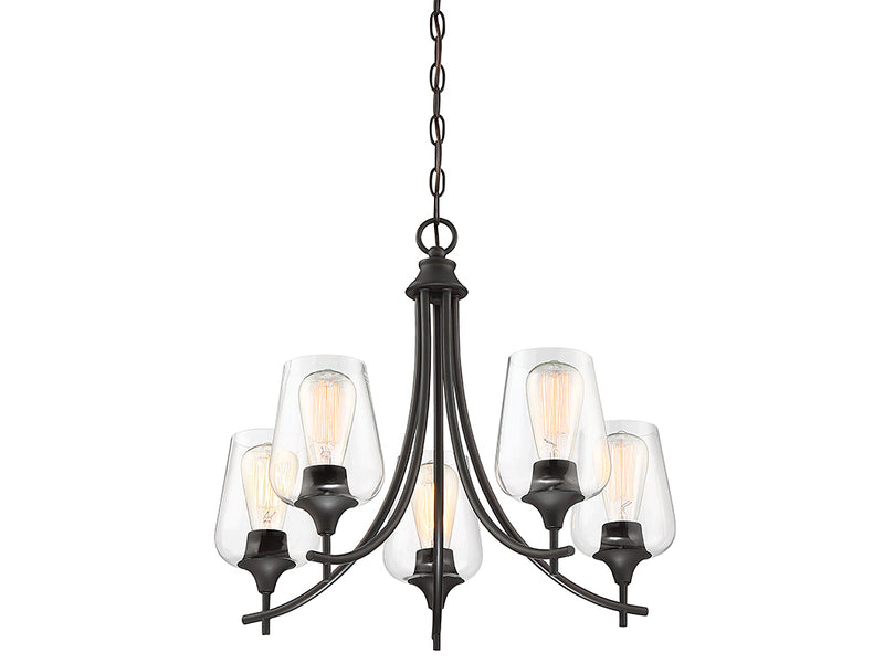 Savoy House 1-4032-5-13 Five Light Chandelier, English Bronze (4)