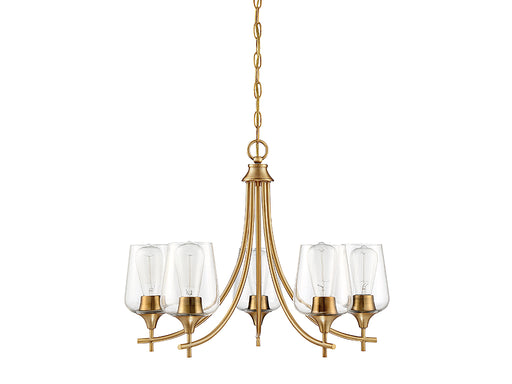 Savoy House 1-4032-5-322 Five Light Chandelier, Warm Brass (2)