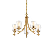 Savoy House 1-4032-5-322 Five Light Chandelier, Warm Brass (4)