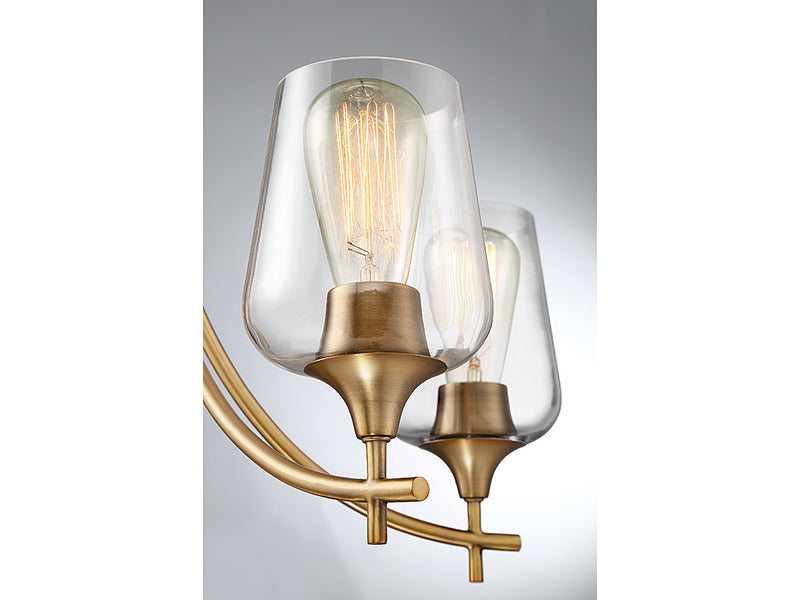Savoy House 1-4032-5-322 Five Light Chandelier, Warm Brass (6)