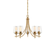 Savoy House 1-4032-5-322 Five Light Chandelier, Warm Brass