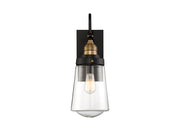 Savoy House 5-2066-51 One Light Wall Mount, Vintage Black w/Warm Brass (2)